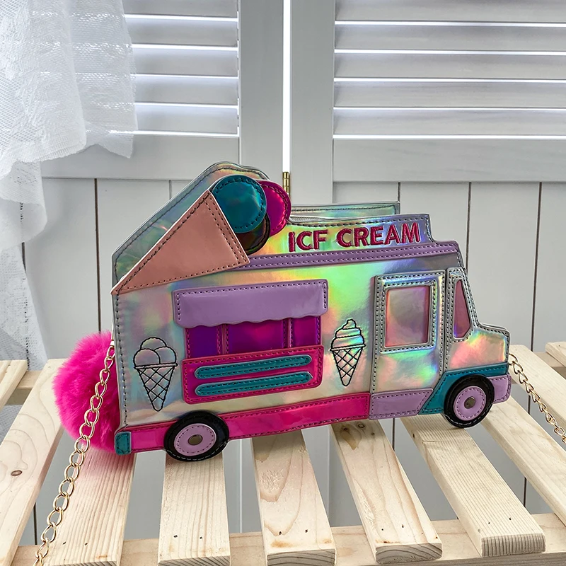 2021 Fashion Wholesale New Trendy Ice Cream truck Car shape purse Stylish shaped Handbags Purses Small for girls kids women, Picture
2021 Fashion Wholesale New Trendy Ice Cream truck Car shape purse Stylish shaped Handbags Purses Small for girls kids women, Picture