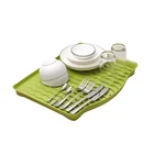 Kitchen Plastic Folding Drain Dishes Storage Rack