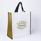 High quality recyclable ptinted pp non woven shopping bag with paper board