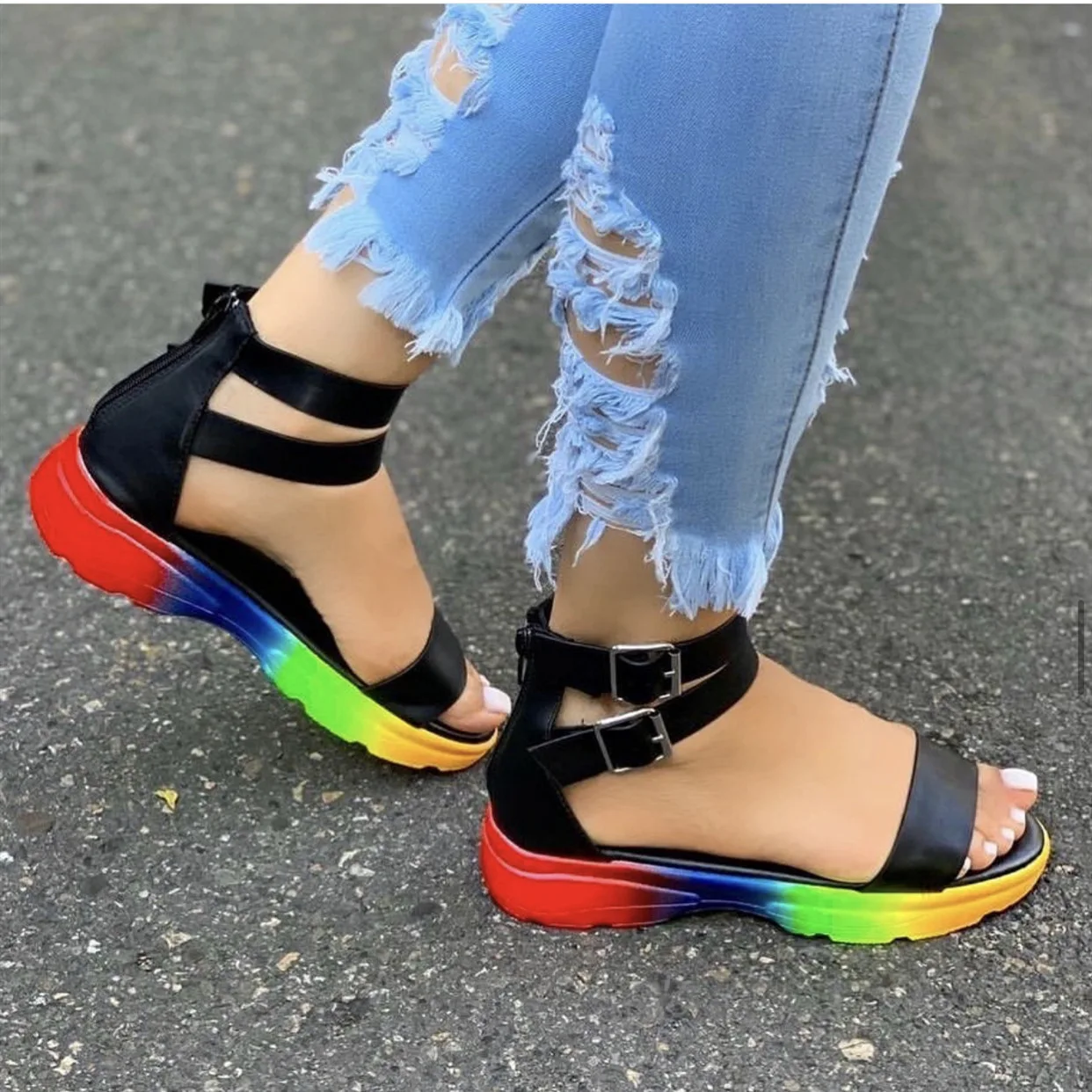 New women shoes summer platform ladies plus-size sandals matching color sandals, 2 colors
New women shoes summer platform ladies plus-size sandals matching color sandals, 2 colors