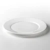 Stackable Hotel White Ceramic Dishes, European Strong Porcelain, HoReCa Supplies Plates/