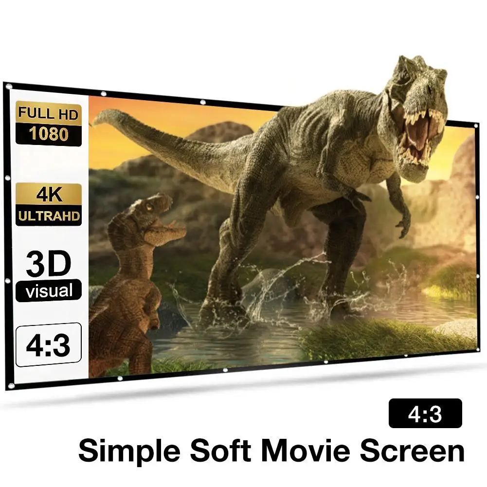 Foldable 150'' Portable Projector Screen HD 4:3 Projector simple curtain home outdoor KTV office portable 3d HD projector screen
Foldable 150'' Portable Projector Screen HD 4:3 Projector simple curtain home outdoor KTV office portable 3d HD projector screen