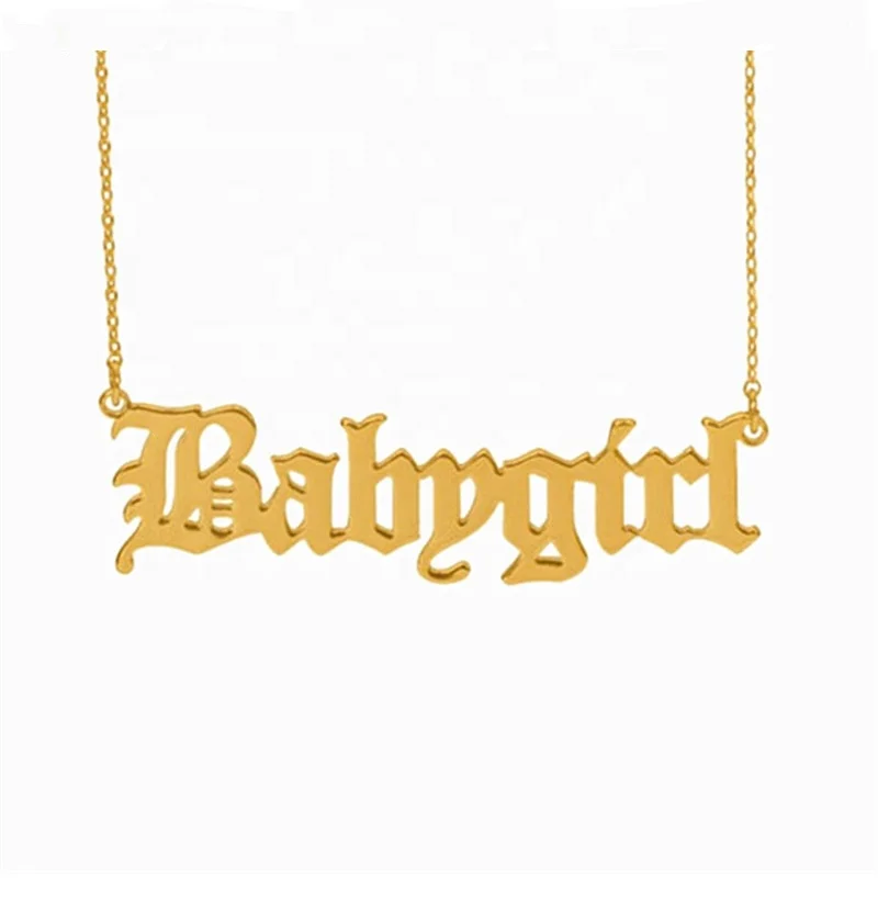 Custom Personalized Babygirl 18K Gold Plated Necklace Name Letter Necklaces Pendant for women men Stainless Steel Jewelry, Same as picture
Custom Personalized Babygirl 18K Gold Plated Necklace Name Letter Necklaces Pendant for women men Stainless Steel Jewelry, Same as picture