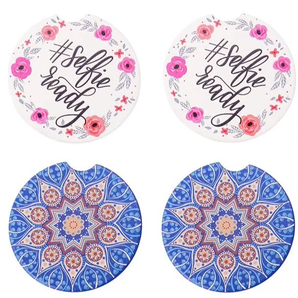 Sublimation Blanks Car Cup Coasters, 6pcs Absorbent Car Coasters Ceramic Stone with A Finger Notch for Easy Removal
Sublimation Blanks Car Cup Coasters, 6pcs Absorbent Car Coasters Ceramic Stone with A Finger Notch for Easy Removal