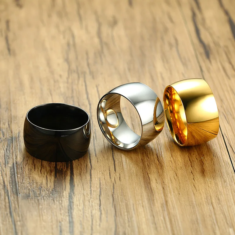 Stainless Steel Ring 2021 Wholesale Simple Design Classic 12mm High Polished Smooth Black Stainless Steel Ring For Men
Stainless Steel Ring 2021 Wholesale Simple Design Classic 12mm High Polished Smooth Black Stainless Steel Ring For Men