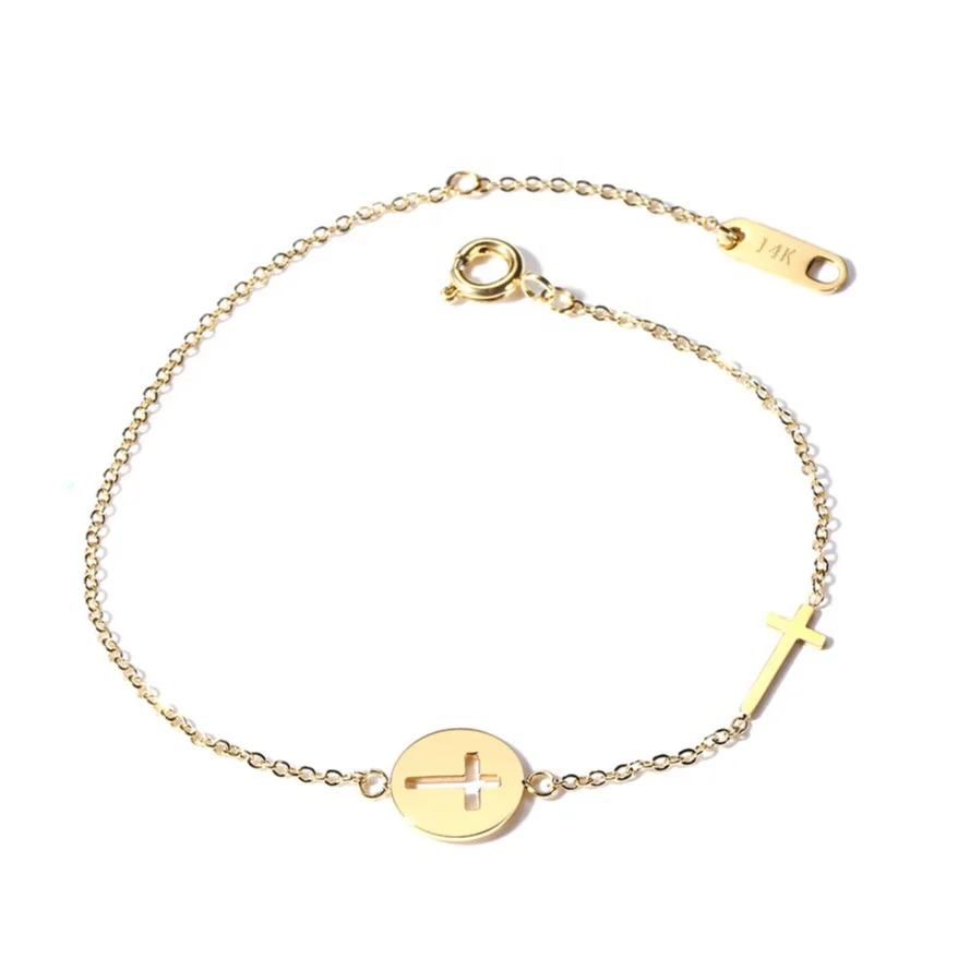 2019 Hot Sale Stainless Steel Bracelet Bangle 18K Gold Plated Cross Pendant Link Chain Statement Bracelet Women Titanium Jewelry
2019 Hot Sale Stainless Steel Bracelet Bangle 18K Gold Plated Cross Pendant Link Chain Statement Bracelet Women Titanium Jewelry