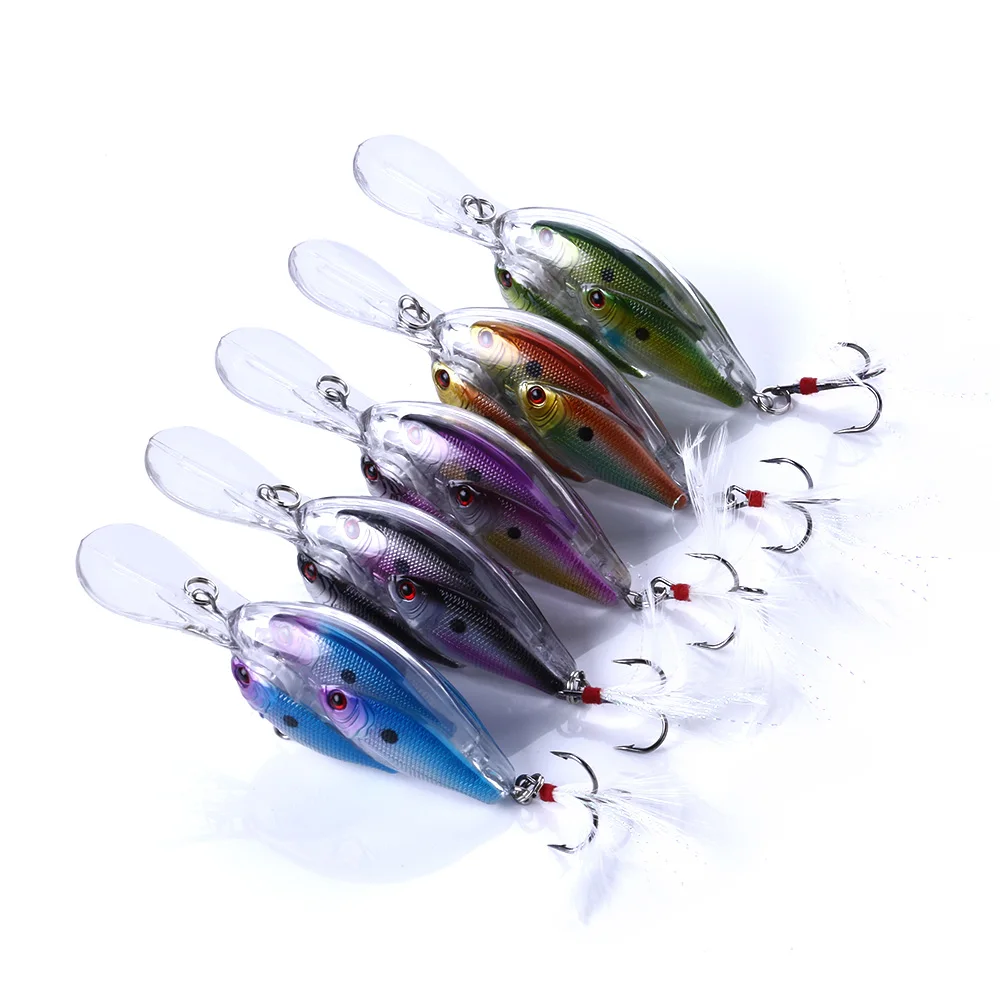 Free shipping Wholesale HENGJIA High Quality Crankbait bait balls small fishes lure with Feather, 5 available colors to choose
Free shipping Wholesale HENGJIA High Quality Crankbait bait balls small fishes lure with Feather, 5 available colors to choose