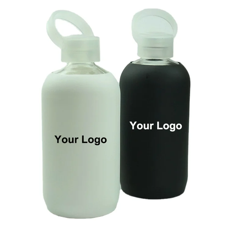 500ml Customized Logo White and Black Silicone Sleeve Reusable Glass Water Bottle, Clear & customized
500ml Customized Logo White and Black Silicone Sleeve Reusable Glass Water Bottle, Clear & customized
