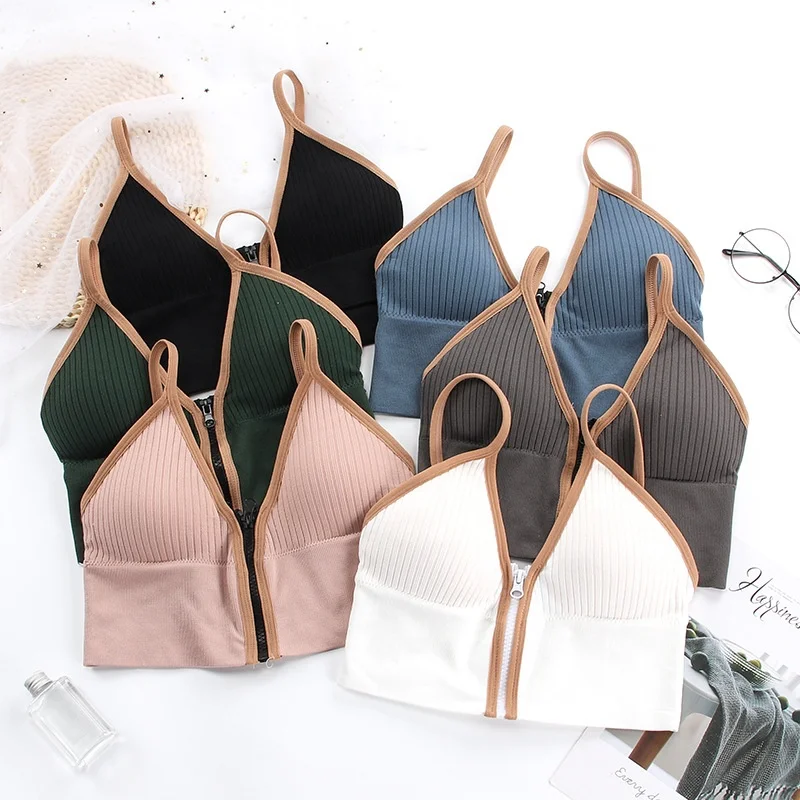 Wholesale Web Celebrity New Front Zippe Seamless Fitness Bra Girl Comfortable Beauty Back Seamless Bra, White/pink/blue/green/gray/black
Wholesale Web Celebrity New Front Zippe Seamless Fitness Bra Girl Comfortable Beauty Back Seamless Bra, White/pink/blue/green/gray/black