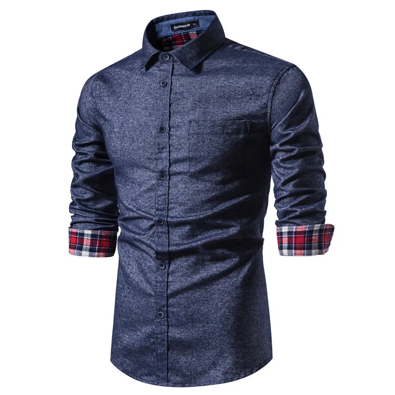2020 Fashion Denim Blue Men Shirt Long-Sleeved Casual Shirts For Men Slim Fit Luxury Male Dress Shirts Formal Tops, Black/navy
2020 Fashion Denim Blue Men Shirt Long-Sleeved Casual Shirts For Men Slim Fit Luxury Male Dress Shirts Formal Tops, Black/navy