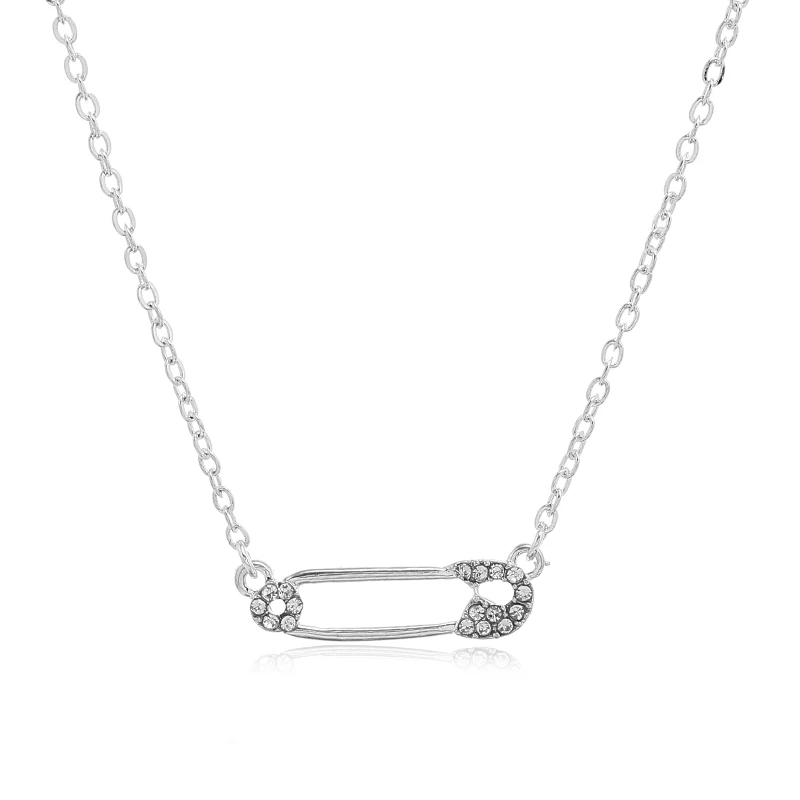 Newest Silver Plated Rhinestone Necklace Women Crystal Paper Clip Pendant Necklace, Gold
Newest Silver Plated Rhinestone Necklace Women Crystal Paper Clip Pendant Necklace, Gold