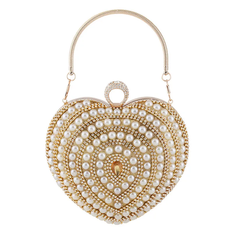 New arrival heart-shaped chain banquet bag luxury bling evening bag crossbody purse pearl clutch
New arrival heart-shaped chain banquet bag luxury bling evening bag crossbody purse pearl clutch
