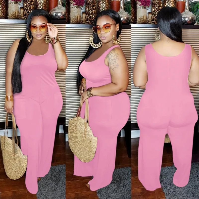 2021 new style women plus size pants jumpsuit solid sleeveless one piece set with pocket women clothing, Different color
2021 new style women plus size pants jumpsuit solid sleeveless one piece set with pocket women clothing, Different color