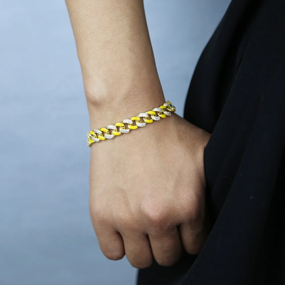 Iced out women lady hip hop bracelet bangle with cz paved 8mm cuban chain enamel colorful beautiful wedding bracelet wholesale
Iced out women lady hip hop bracelet bangle with cz paved 8mm cuban chain enamel colorful beautiful wedding bracelet wholesale