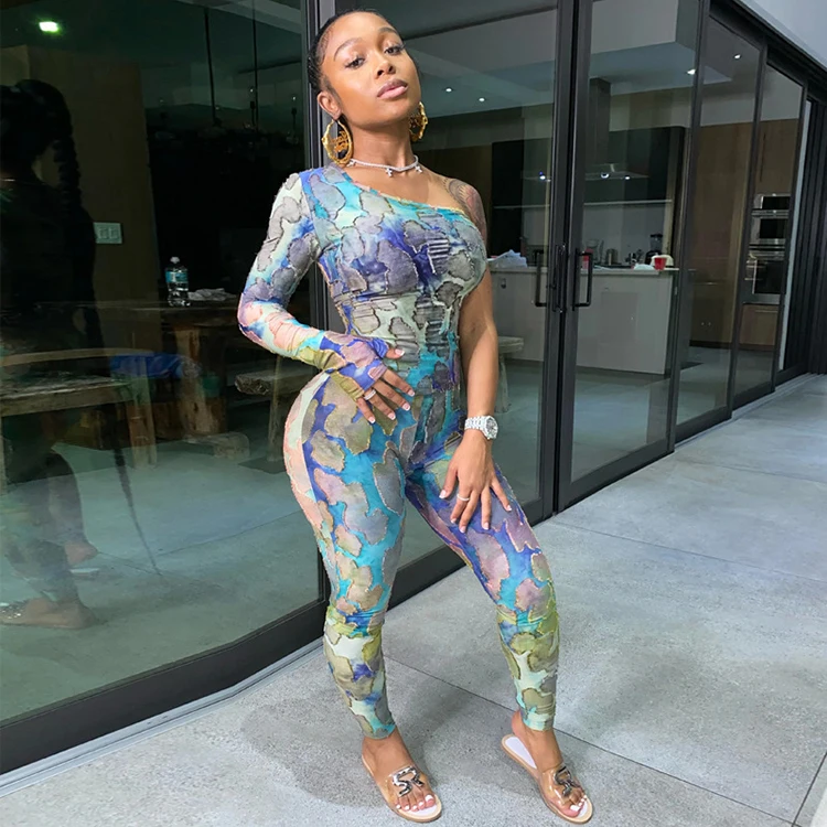 Designers One Shoulder Ladies Long Sleeve Yoga Wear Sexy Leggings Outfits Tie Dye Womens Club Outfit Women 2 Piece Pants Sets, Red,green,blue 
Designers One Shoulder Ladies Long Sleeve Yoga Wear Sexy Leggings Outfits Tie Dye Womens Club Outfit Women 2 Piece Pants Sets, Red,green,blue