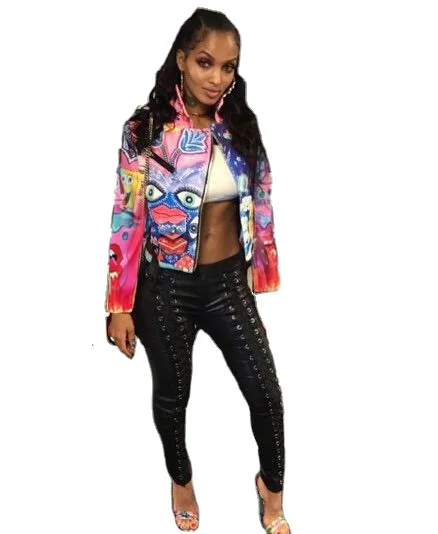 Hot sale women's padded jacket autumn and winter three-dimensional personality trendy clothes graffiti street jacket for woman, Shown 
Hot sale women's padded jacket autumn and winter three-dimensional personality trendy clothes graffiti street jacket for woman, Shown