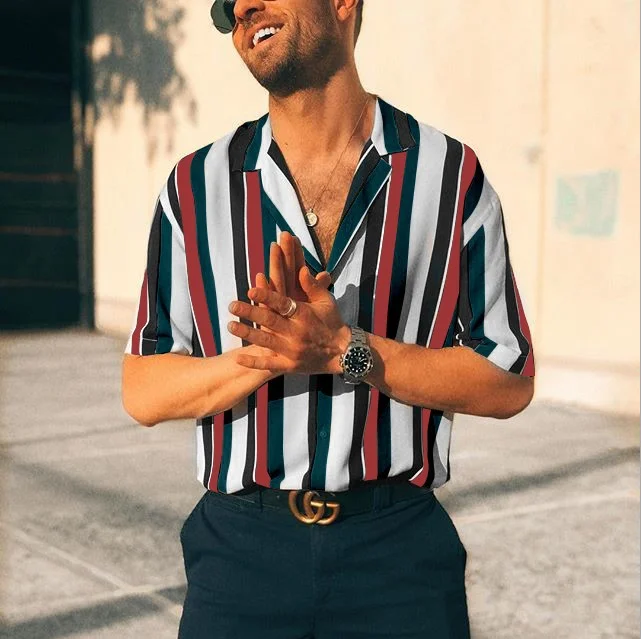 2019 Plus+Size+Shirts Men's Summer V Neck Stripe Shirts Casual Short Button Up Loose Shirts Blouse
2019 Plus+Size+Shirts Men's Summer V Neck Stripe Shirts Casual Short Button Up Loose Shirts Blouse