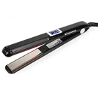 Flat iron 1 inch titanium plates professional hair straightener with adjustable temperature pro steam hair straightener