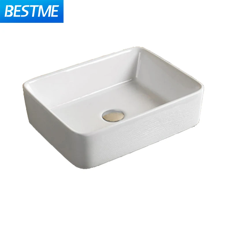 Bathroom Furniture Hotel Family use Square shape Shampoo basin Art Basin Counter top Sinks