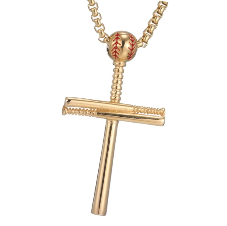 2022 stainless steel fashion jewelry gold plated pendant baseball cross necklace joyas collar
2022 stainless steel fashion jewelry gold plated pendant baseball cross necklace joyas collar