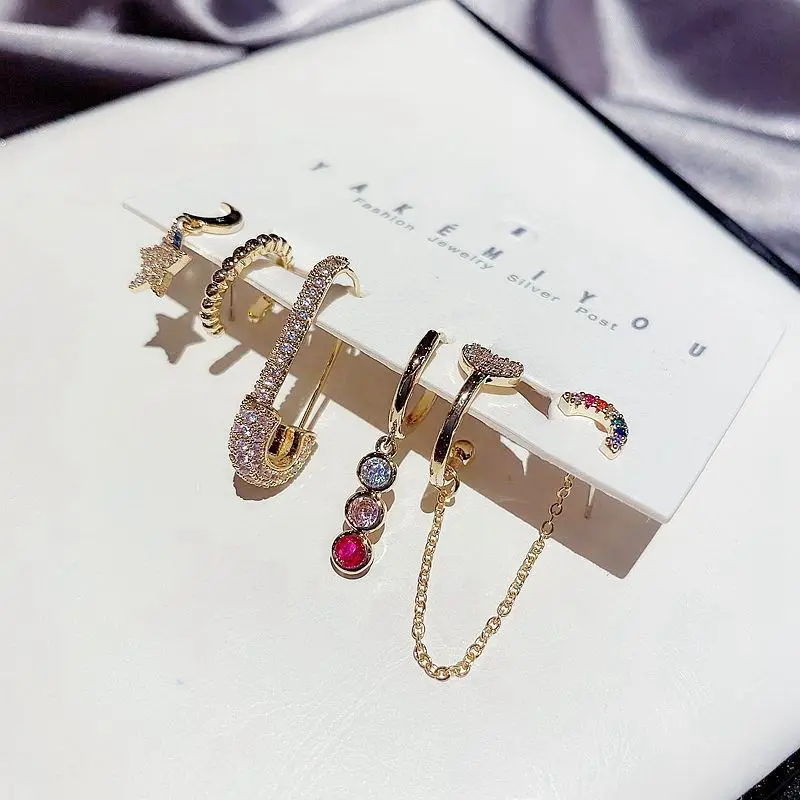 Conjunto de pendientes safety pin 925 star earrings tassel drop stone long earring earring set
Conjunto de pendientes safety pin 925 star earrings tassel drop stone long earring earring set
