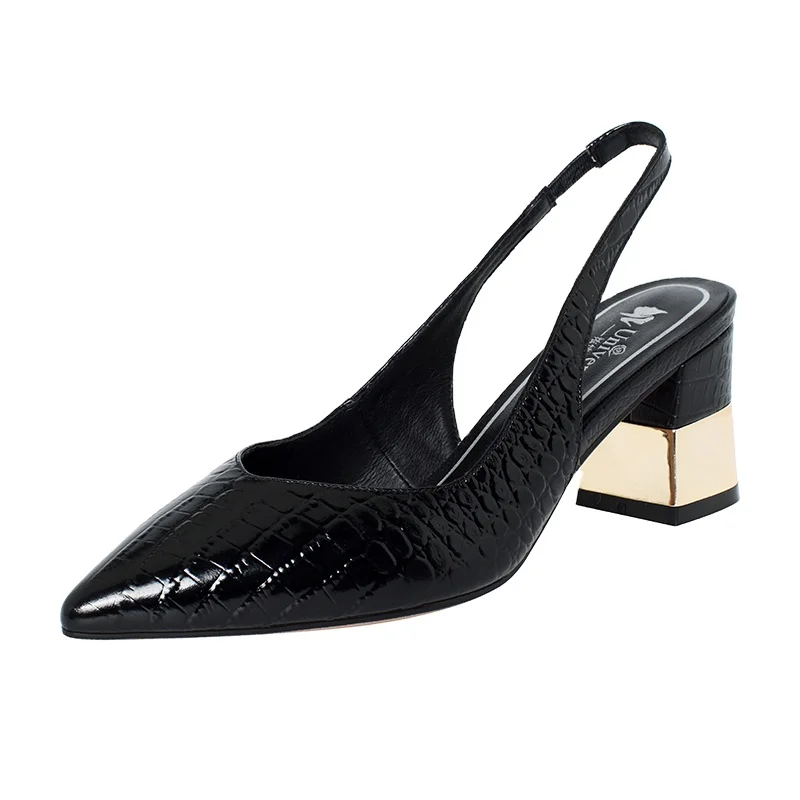 Universe M045 New Arrival Genuine Leather Thick Comfortable Heel Point Toe Buckle Women Shoes Sandals, Black/white/red
Universe M045 New Arrival Genuine Leather Thick Comfortable Heel Point Toe Buckle Women Shoes Sandals, Black/white/red