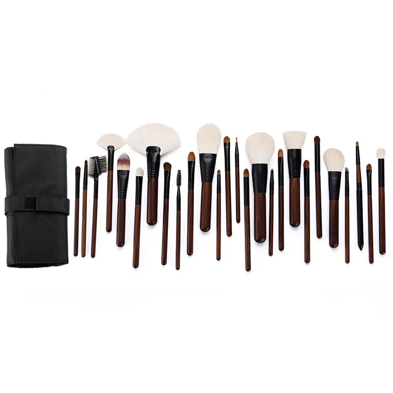 New cosmetic brush with bag 26pcs goat hair wood makeup brush kit Professional Make Up Brush Set
New cosmetic brush with bag 26pcs goat hair wood makeup brush kit Professional Make Up Brush Set