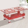 antique living room furniture red glass coffee table online shopping