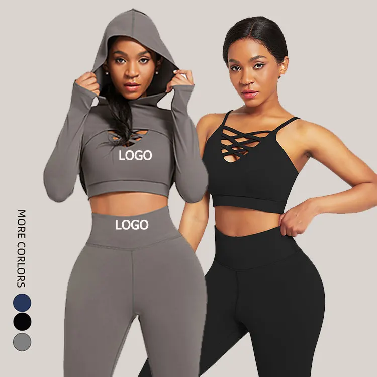 HEXIN wholesale slimming high waist leggins fitness seamless 3 pieces yoga sport wear suit set gym fitness sets
HEXIN wholesale slimming high waist leggins fitness seamless 3 pieces yoga sport wear suit set gym fitness sets