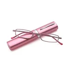 Fashion smart metal readers eyewear mens pocket pen reading glasses