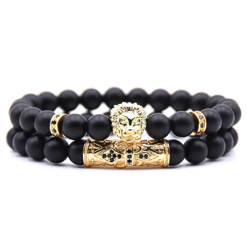 Custom leopard head 2pcs/set 8mm women bracelet for men diffuser health charm CZ Natural stone beads Lion head charm bracelets, Style
Custom leopard head 2pcs/set 8mm women bracelet for men diffuser health charm CZ Natural stone beads Lion head charm bracelets, Style