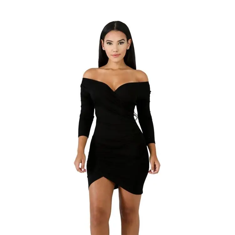 Women Sexy nightclub dress Sexy V-neck Candy Color Dress long sleeve Ruffled front cross MiniDress, As picture shown
Women Sexy nightclub dress Sexy V-neck Candy Color Dress long sleeve Ruffled front cross MiniDress, As picture shown