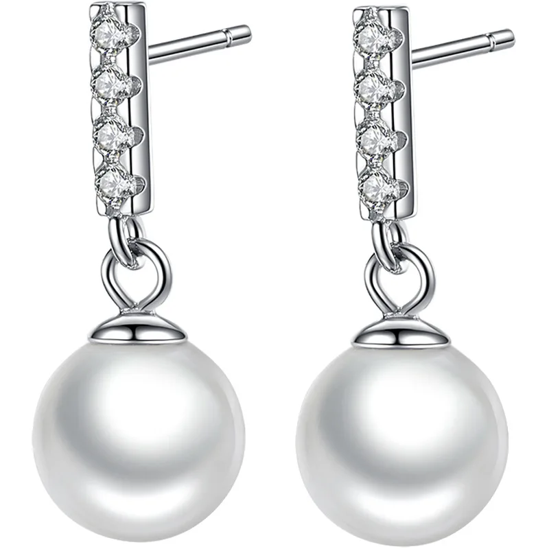 925 Sterling Silver pearl Stud Earrings for Women Girls Fashion jewelry 2021, Silver color
925 Sterling Silver pearl Stud Earrings for Women Girls Fashion jewelry 2021, Silver color