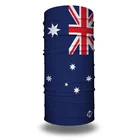 Wholesale Custom Silk Satin Cotton Face Head 22x22inch Bandana Australian Flag