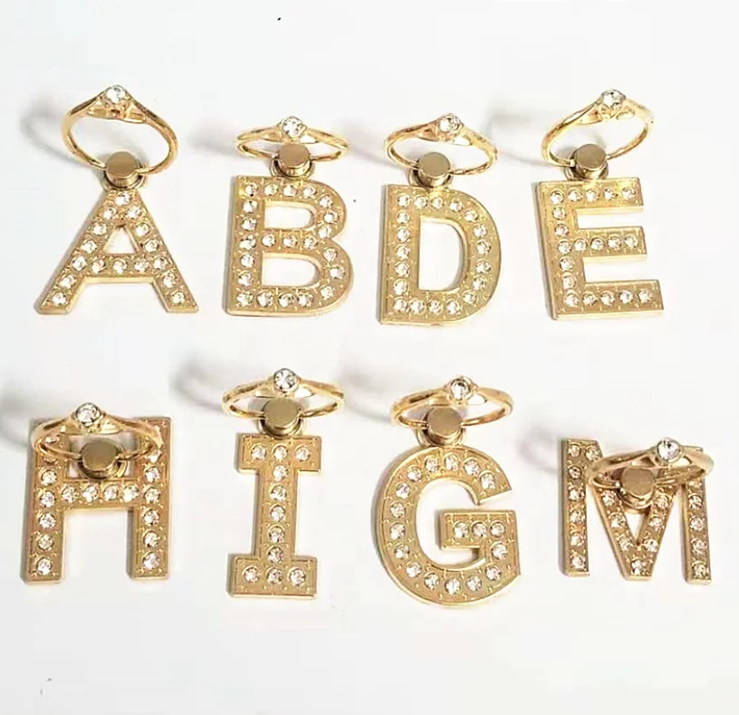 360 Degree Diamond Mobile Phone Stand Finger Ring Holder, letters numbers rhinestone gold metal phone ring holder phone gripe, Customized color
360 Degree Diamond Mobile Phone Stand Finger Ring Holder, letters numbers rhinestone gold metal phone ring holder phone gripe, Customized color