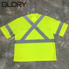 Glory Wholesale Safety Reflective Working T Shirt Work Wear For Men Fluorescent Polo Collar Workwear