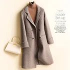 Factory classy striped Beautiful warm cashmere coat 100 % women