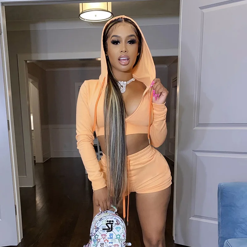 2020 fall new hooded crop hoodie and shorts set women casual two piece set soft cotton sportswear for women, 5 colors
2020 fall new hooded crop hoodie and shorts set women casual two piece set soft cotton sportswear for women, 5 colors