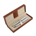 LUXURY PROMOTIONAL METAL PEN METAL BALLPOINT PEN AND METAL GEL PEN 2 PIECES SET WITH BOX