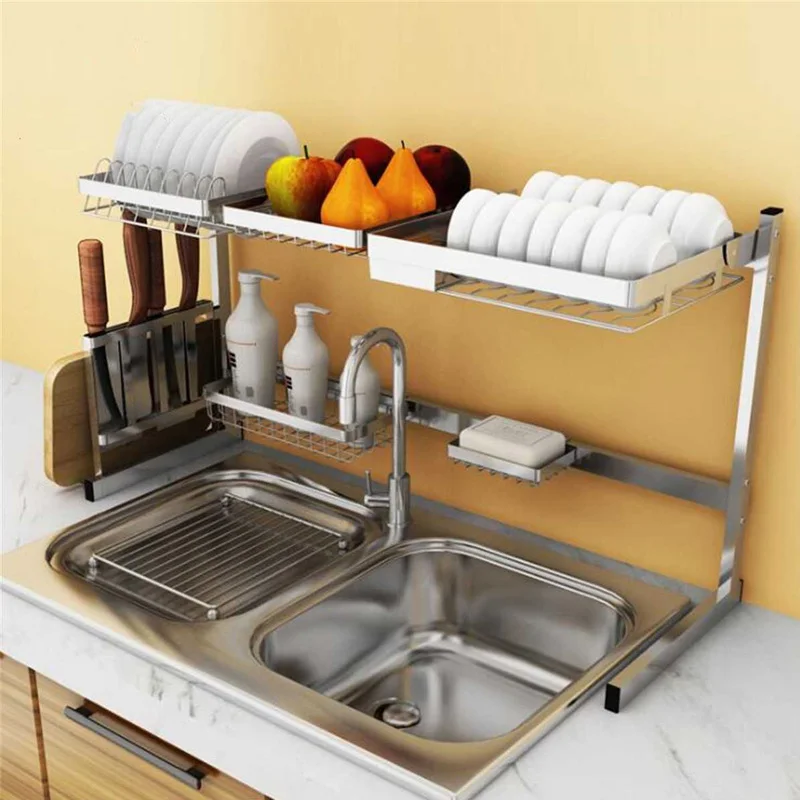 Saving-space Kitchen Storage Holders Shelf Utensils Over Sink Dish Drying Rack Stainless Drying Bowl Sink Rack, Multicolor
Saving-space Kitchen Storage Holders Shelf Utensils Over Sink Dish Drying Rack Stainless Drying Bowl Sink Rack, Multicolor
