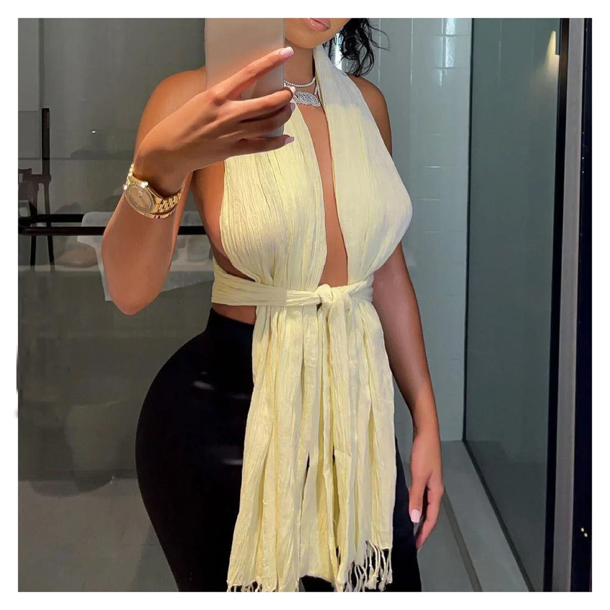 FS3130D Newest Design club wear Hollow Out Backless Tops Summer Fashion Sexy Women Tops
FS3130D Newest Design club wear Hollow Out Backless Tops Summer Fashion Sexy Women Tops