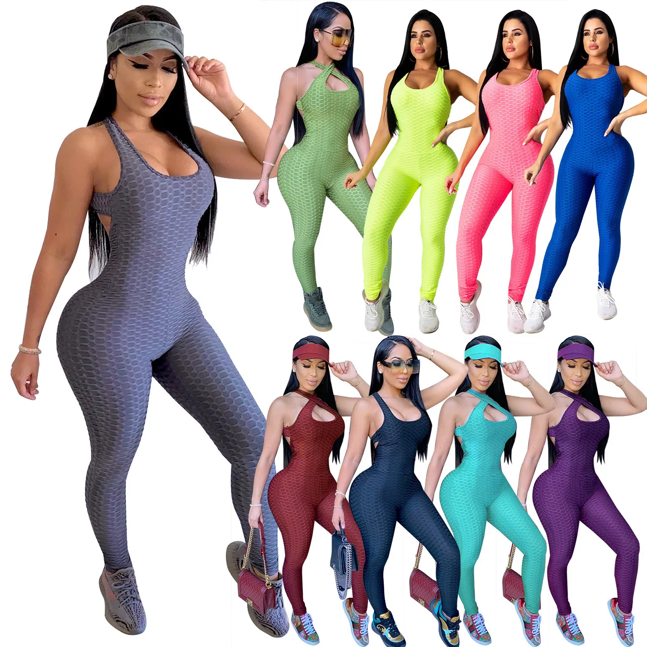 wholesale custom Solid color suspender bodycon jumpsuits plus size breathable rompers, Customized color
wholesale custom Solid color suspender bodycon jumpsuits plus size breathable rompers, Customized color