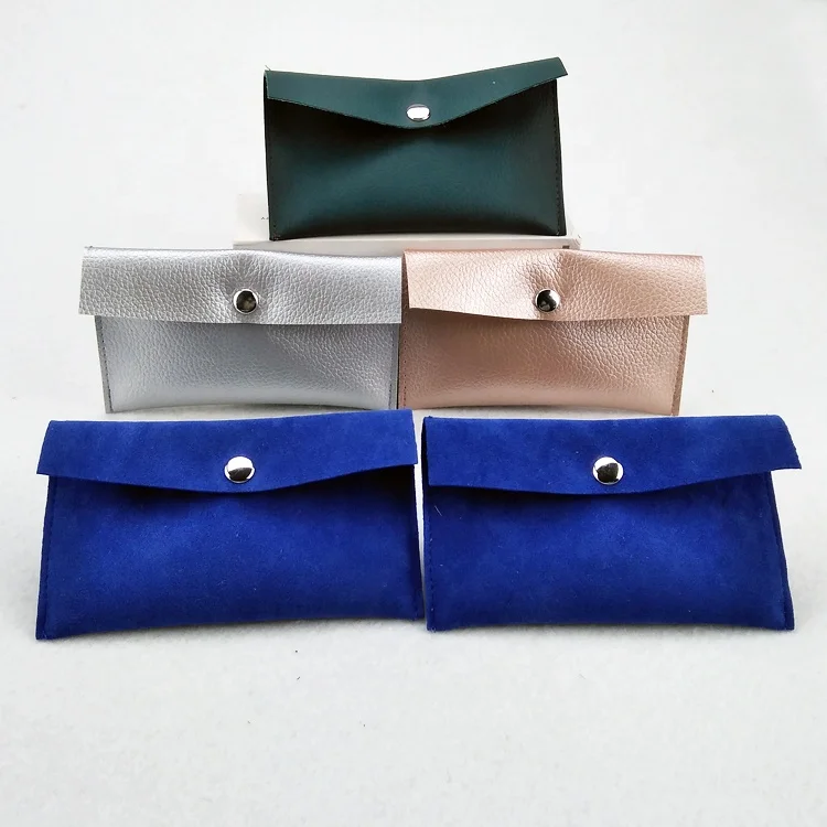 fashion faux leather jewlery bag custom envelope pouch with silver buttons, Customized color
fashion faux leather jewlery bag custom envelope pouch with silver buttons, Customized color