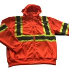 Custom Full Zip Safety Reflective Hoodie
