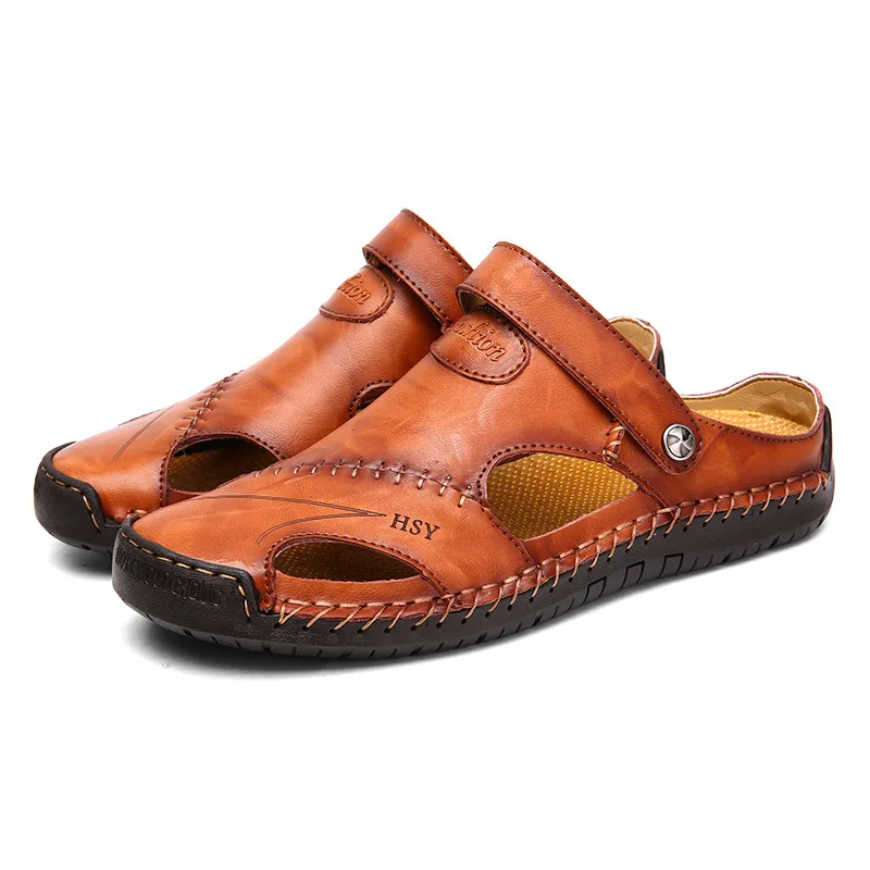 2021 Hot sale high quality summer leather mens sandals and slipper of anti-collsion design
2021 Hot sale high quality summer leather mens sandals and slipper of anti-collsion design