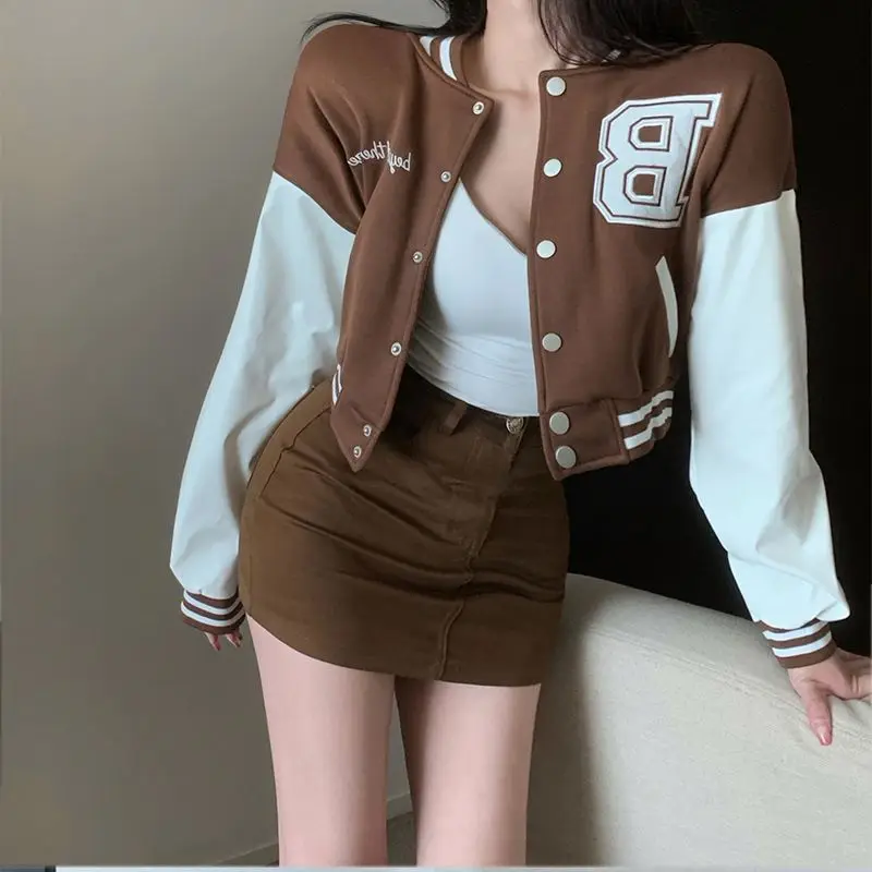 Wholesale Spring Autumn Fashionable Style Women Loose Short Knitted Embossed Letterman Motorcycle Jacket
Wholesale Spring Autumn Fashionable Style Women Loose Short Knitted Embossed Letterman Motorcycle Jacket