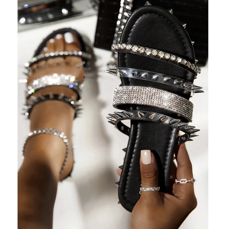 Women Shoes Rivet Sandals Summer 2021 Ankle Strap Line Style Buckle Ladies Rubber Slippers, Black white brown
Women Shoes Rivet Sandals Summer 2021 Ankle Strap Line Style Buckle Ladies Rubber Slippers, Black white brown