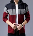 Winter customer designed hoodie cardigan sweater men