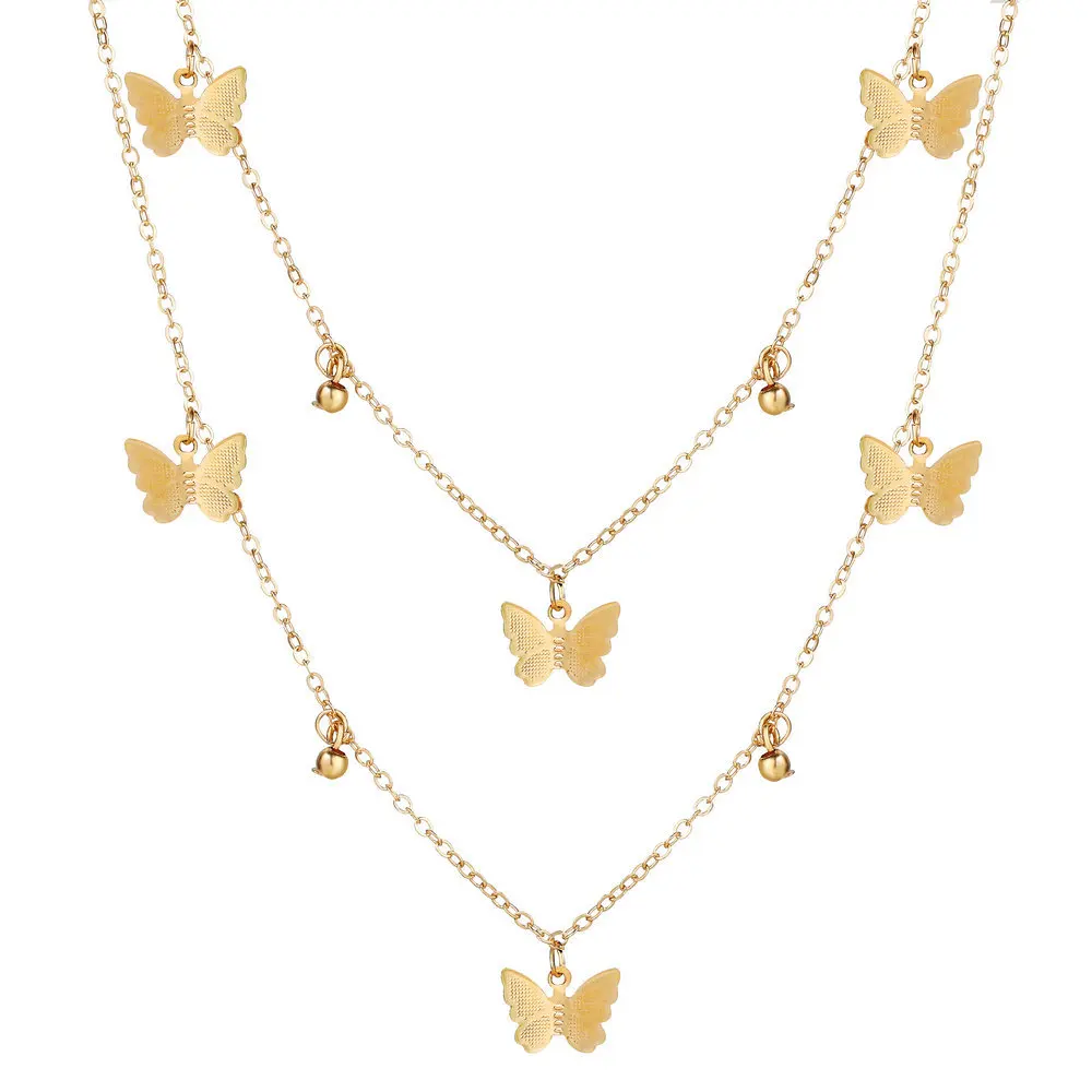 New hot sale butterfly necklace simple alloy butterfly pendant clavicle chain link necklaces for women
New hot sale butterfly necklace simple alloy butterfly pendant clavicle chain link necklaces for women