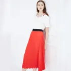 Design Fashion Women Clothes Irregular Pleated Latest Long Skirt Half Skirt For Women
